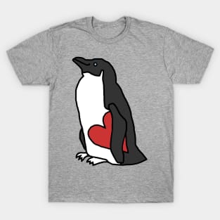 Penguin Holding Your Heart of Love on Valentines Day T-Shirt